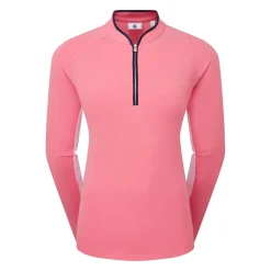 FootJoy Tröjor Dam-1/4 Zip Ls Sun Protection Shirt Pink-Lemonade