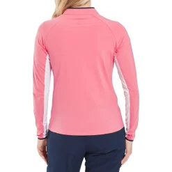 FootJoy Tröjor Dam-1/4 Zip Ls Sun Protection Shirt Pink-Lemonade