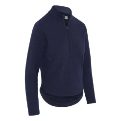 Callaway Tröjor Dam-1/2 Zip Quilted Knit Blå Peacoat