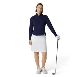 Callaway Tröjor Dam-1/2 Zip Quilted Knit Blå Peacoat