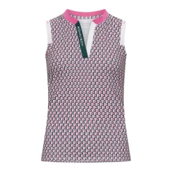Röhnisch Pikétröjor Dam-Abby Sleeveless Top Logo-Rose