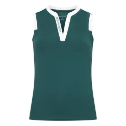 Röhnisch Pikétröjor Dam-Abby Sleeveless Top Augusta-Green
