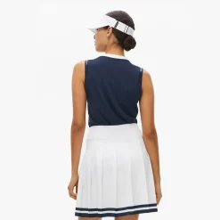 Röhnisch Pikétröjor Dam-Abby Sleeveless Top Blå Navy-White