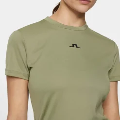 J.Lindeberg Pikétröjor Dam-Ada T-Shirt Oil-Green