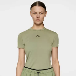 J.Lindeberg Pikétröjor Dam-Ada T-Shirt Oil-Green