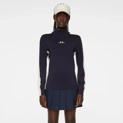 J.Lindeberg Tröjor Dam-Adia Knitted Sweater Blå JL Navy