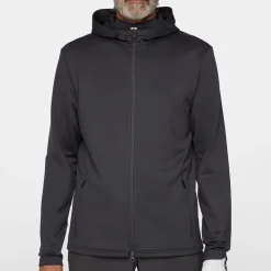 J.Lindeberg Tröjor Herr-Aerial Full Zip Hood Asphalt