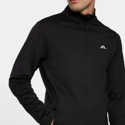 J.Lindeberg Tröjor Herr-Aerial Quarter Zip Mid Layer Svart Black