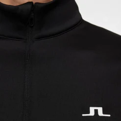 J.Lindeberg Tröjor Herr-Aerial Quarter Zip Mid Layer Svart Black