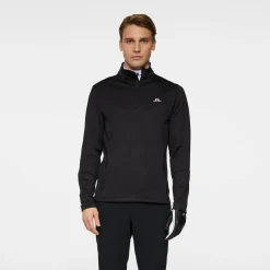J.Lindeberg Tröjor Herr-Aerial Quarter Zip Mid Layer Svart Black