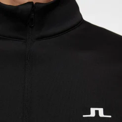 J.Lindeberg Tröjor Herr-Aerial Quarter Zip Mid Layer Svart Black