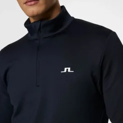 J.Lindeberg Tröjor Herr-Aerial Quarter Zip Mid Layer Blå JL Navy