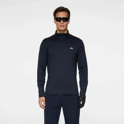 J.Lindeberg Tröjor Herr-Aerial Quarter Zip Mid Layer Blå JL Navy