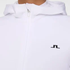 J.Lindeberg Tröjor Dam-Aerialle Zip Hood Vit White
