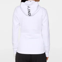 J.Lindeberg Tröjor Dam-Aerialle Zip Hood Vit White