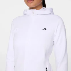 J.Lindeberg Tröjor Dam-Aerialle Zip Hood Vit White