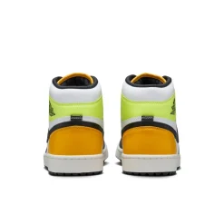 Nike Herrskor-Air Jordan I High G M Golf White-Black-University Gold-Volt