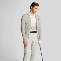 Lyle & Scott Tröjor Herr-Airlight Knitted Cardigan Grå Grå (Pebble Z04)