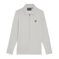 Lyle & Scott Tröjor Herr-Airlight Knitted Cardigan Grå Grå (Pebble Z04)