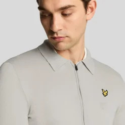 Lyle & Scott Tröjor Herr-Airlight Knitted Cardigan Grå Grå (Pebble Z04)