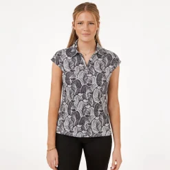 Func Factory Pikétröjor Dam-Alice Black Print (820)