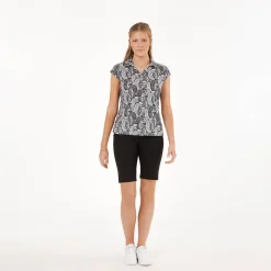 Func Factory Pikétröjor Dam-Alice Black Print (820)