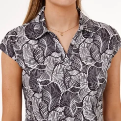 Func Factory Pikétröjor Dam-Alice Black Print (820)