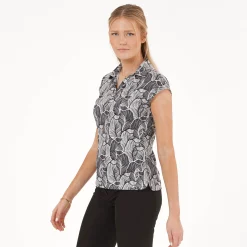 Func Factory Pikétröjor Dam-Alice Black Print (820)