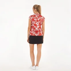 Func Factory Pikétröjor Dam-Alice Red Flowers (849)