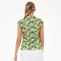 Func Factory Pikétröjor Dam-Alice Green Flowers (844)