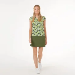 Func Factory Pikétröjor Dam-Alice Green Flowers (844)