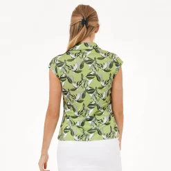 Func Factory Pikétröjor Dam-Alice Green Flowers (844)