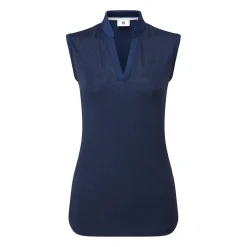 FootJoy Pikétröjor Dam-Animal Print Sleeveless Lisle Blå Navy
