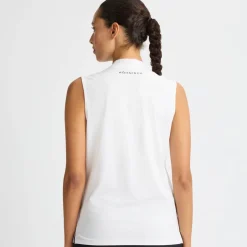 Röhnisch Pikétröjor Dam-Annie Sleeveless Top Vit White