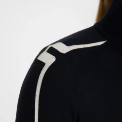 J.Lindeberg Tröjor Dam-Aubree Knitted Zip Sweater Blå JL Navy