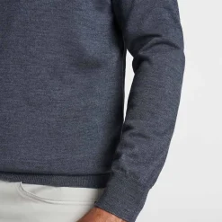 Peter Millar Tröjor Herr-Autumn Crest Quarter-Zip Grå Charcoal