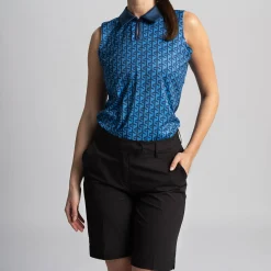 Cross Sportswear Pikétröjor Dam-Azahara SL Poloshirt Campanula Blue (720)