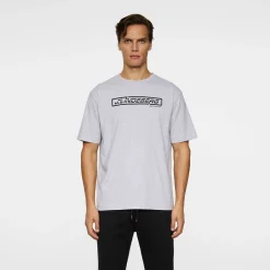 J.Lindeberg Pikétröjor Herr-Baldwin T-Shirt Light-Grey-Melange