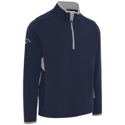 Callaway Tröjor Herr-Blocked LS 1/4 Zip Pullover Blå Peacoat