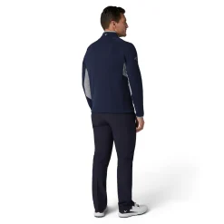 Callaway Tröjor Herr-Blocked LS 1/4 Zip Pullover Blå Peacoat