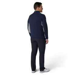 Callaway Tröjor Herr-Blocked LS 1/4 Zip Pullover Blå Peacoat