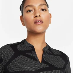 Nike Pikétröjor Dam-Breathe Short-Sleeve G Black-Dust