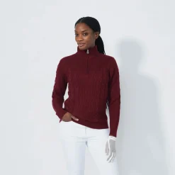 Daily Sports Tröjor Dam-Cable Ls Pullover Lined Winery