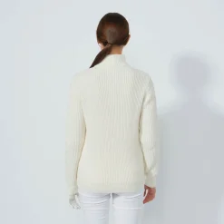 Daily Sports Tröjor Dam-Cable Ls Pullover Lined Vit Ivory