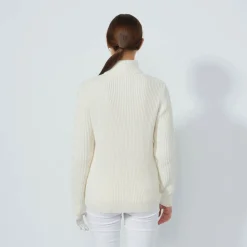 Daily Sports Tröjor Dam-Cable Ls Pullover Lined Vit Ivory