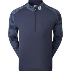 FootJoy Tröjor Herr-Camo Floral HZ Midlayer Blå Navy