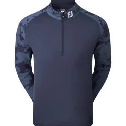 FootJoy Tröjor Herr-Camo Floral HZ Midlayer Blå Navy