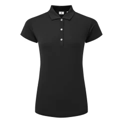 FootJoy Pikétröjor Dam-Cap Sleeve Lisle Svart Black