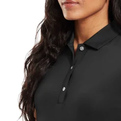 FootJoy Pikétröjor Dam-Cap Sleeve Lisle Svart Black