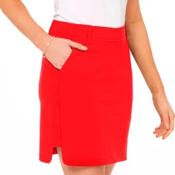 Func Factory Skorts & Kjolar-Caren Solid Bright Red (720)